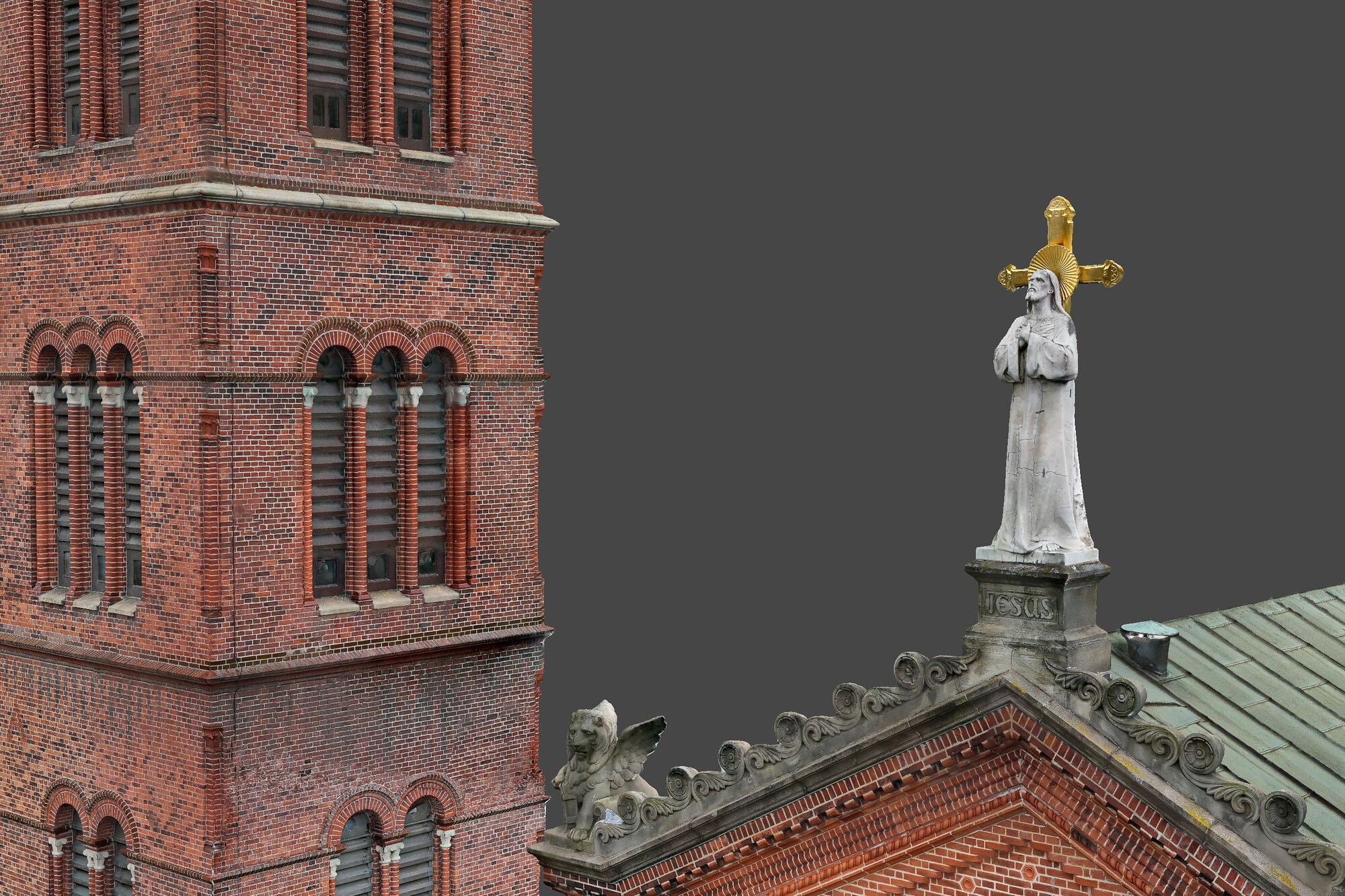 Detaljeret 3D-dokumentation af tårn og ornamentik på Jesuskirken