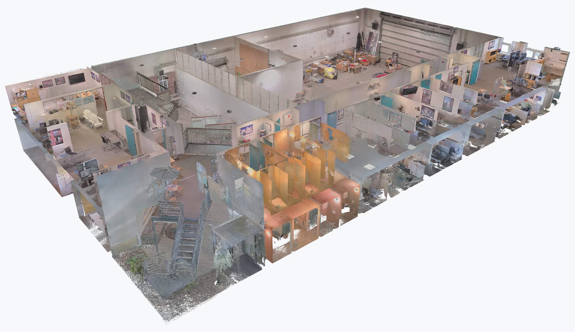 Indvendig 3D-scanning af større erhvervsbygning